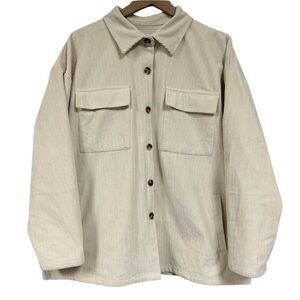 Corduroy Cream Colored Shacket